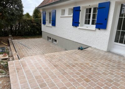 Création d’une terrasse en pavé